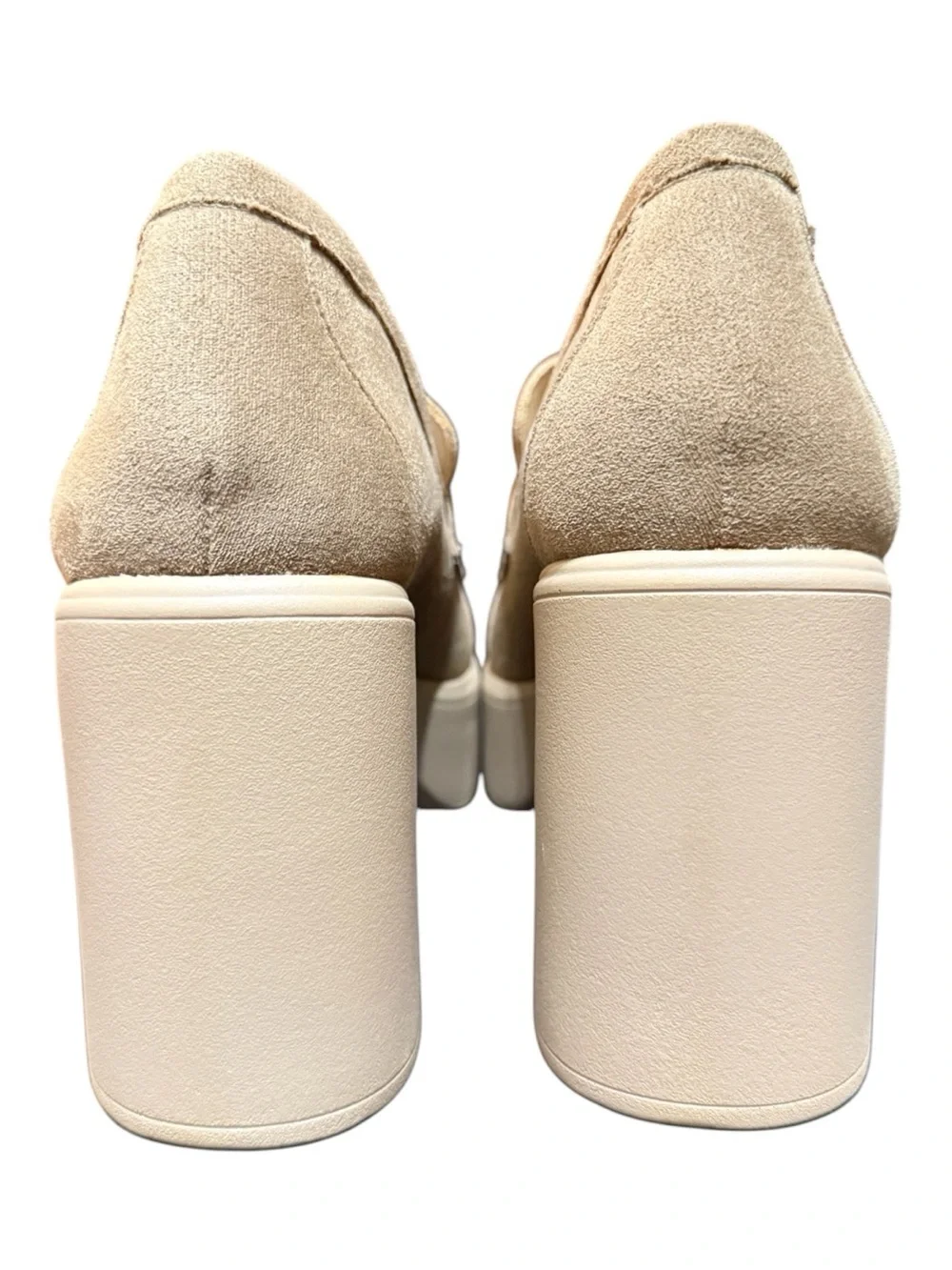 Mi.iM Women’s Size 10 Beige Taupe Platform Penny Loafer Heels NWOB